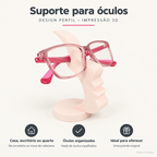 Suporte para Óculos – Design Perfil – benefícios: Casa, escritório ou quarto, Óculos organizados, Ideal para oferecer