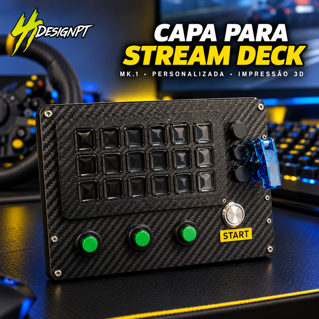 Capa Personalizada para Elgato Stream Deck MK.1 – Impressão 3D – SSDesignPT