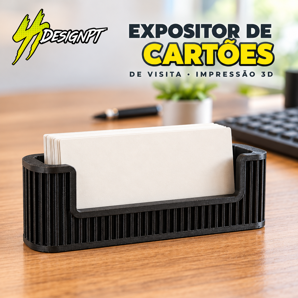 Expositor de Cartões de Visita de Mesa em Impressão 3D – SSDesignPT