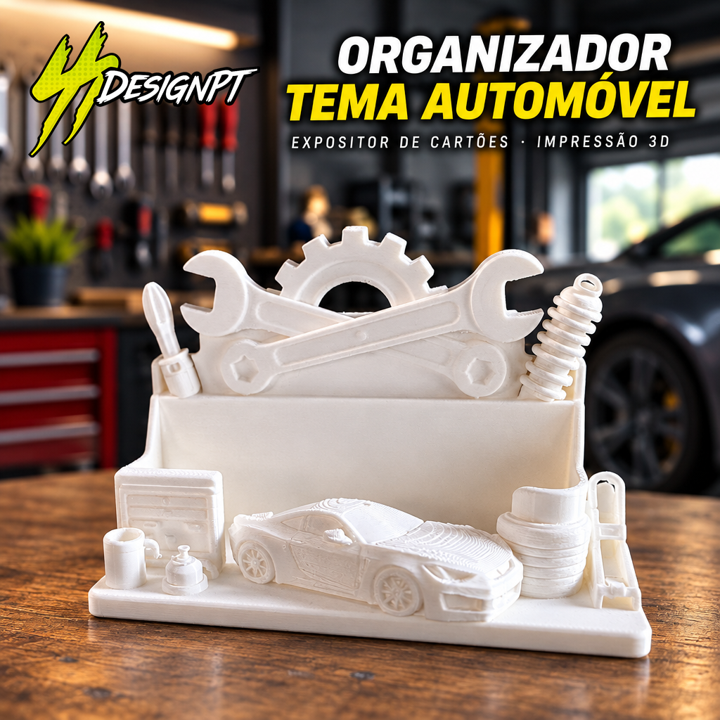 Expositor de Cartões de Visita Tema Automóvel – Impressão 3D – SSDesignPT