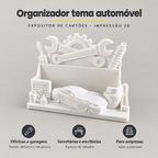 Expositor de Cartões de Visita Tema Automóvel – Impressão 3D – benefícios: Oficinas e garagens, Secretárias e escritórios, Para empresas