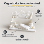 Expositor de Cartões de Visita Tema Automóvel – Impressão 3D – benefícios: Design automóvel, Tudo no lugar, Funcional e com estilo