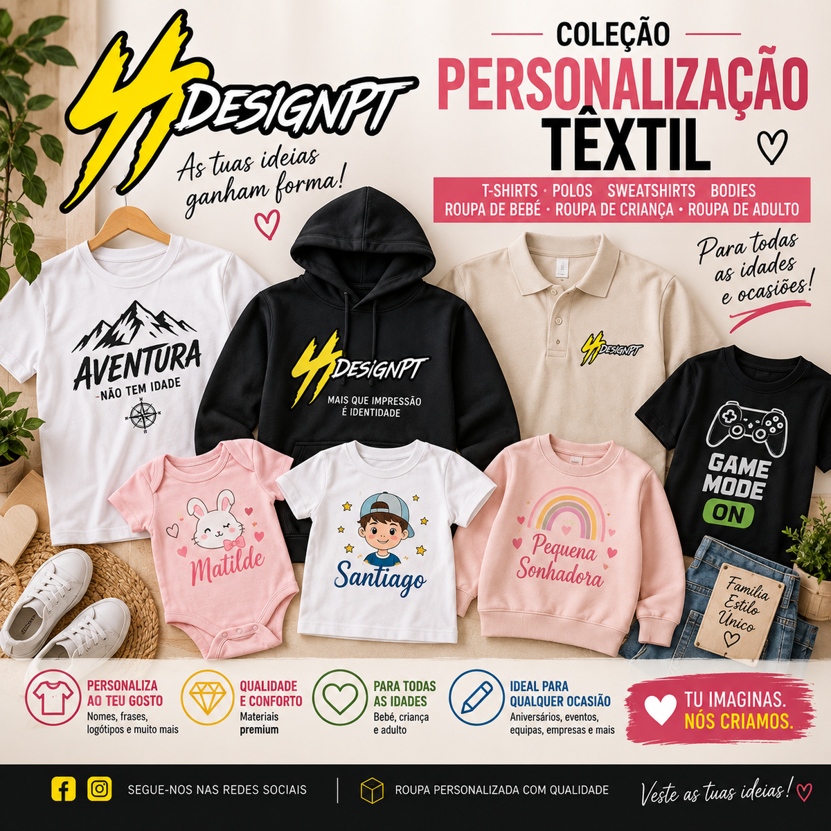 Coleção Personalização Têxtil SSDesignPT